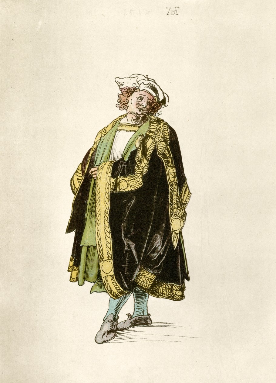 Design av en keiserlig hoffkjole av Albrecht Dürer