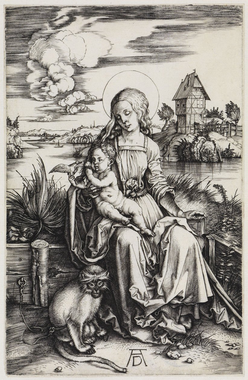Madonnaen med sjøapen av Albrecht Dürer