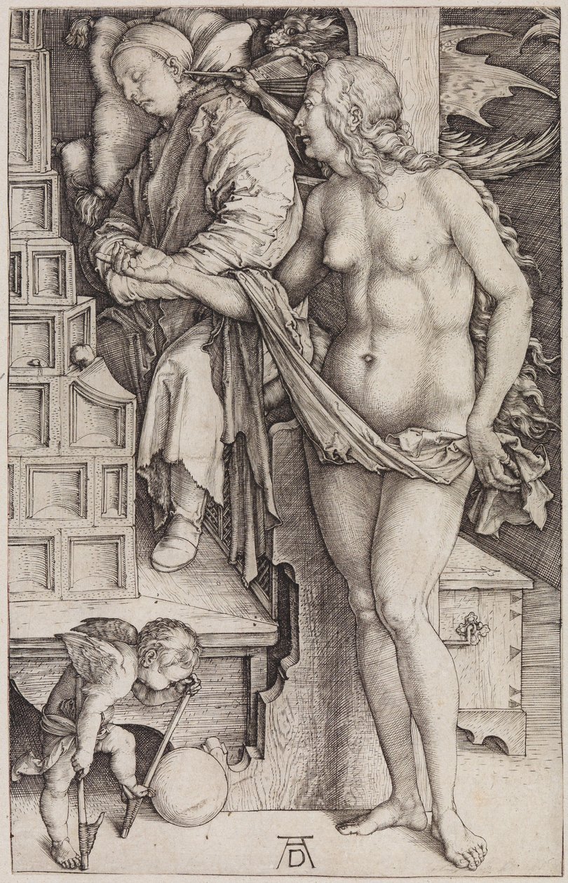 Den ledige mannens fristelse (Doktorens drøm) av Albrecht Dürer