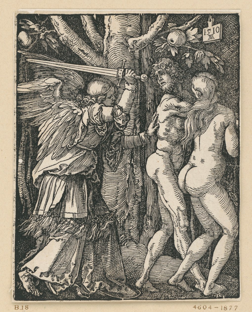 Utdrivelsen fra paradiset (Den lille pasjonen) av Albrecht Dürer