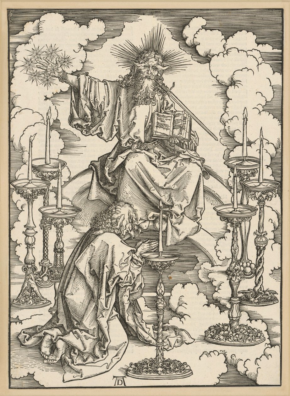 Visjonen av de sju lysestakene (Apokalypsen) av Albrecht Dürer