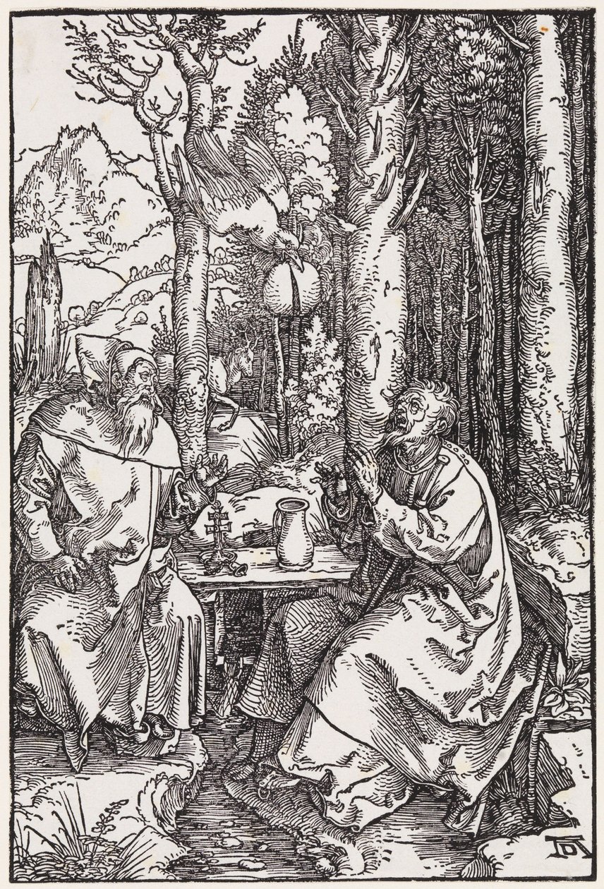 De hellige eremittene Antonius og Paulus av Albrecht Dürer