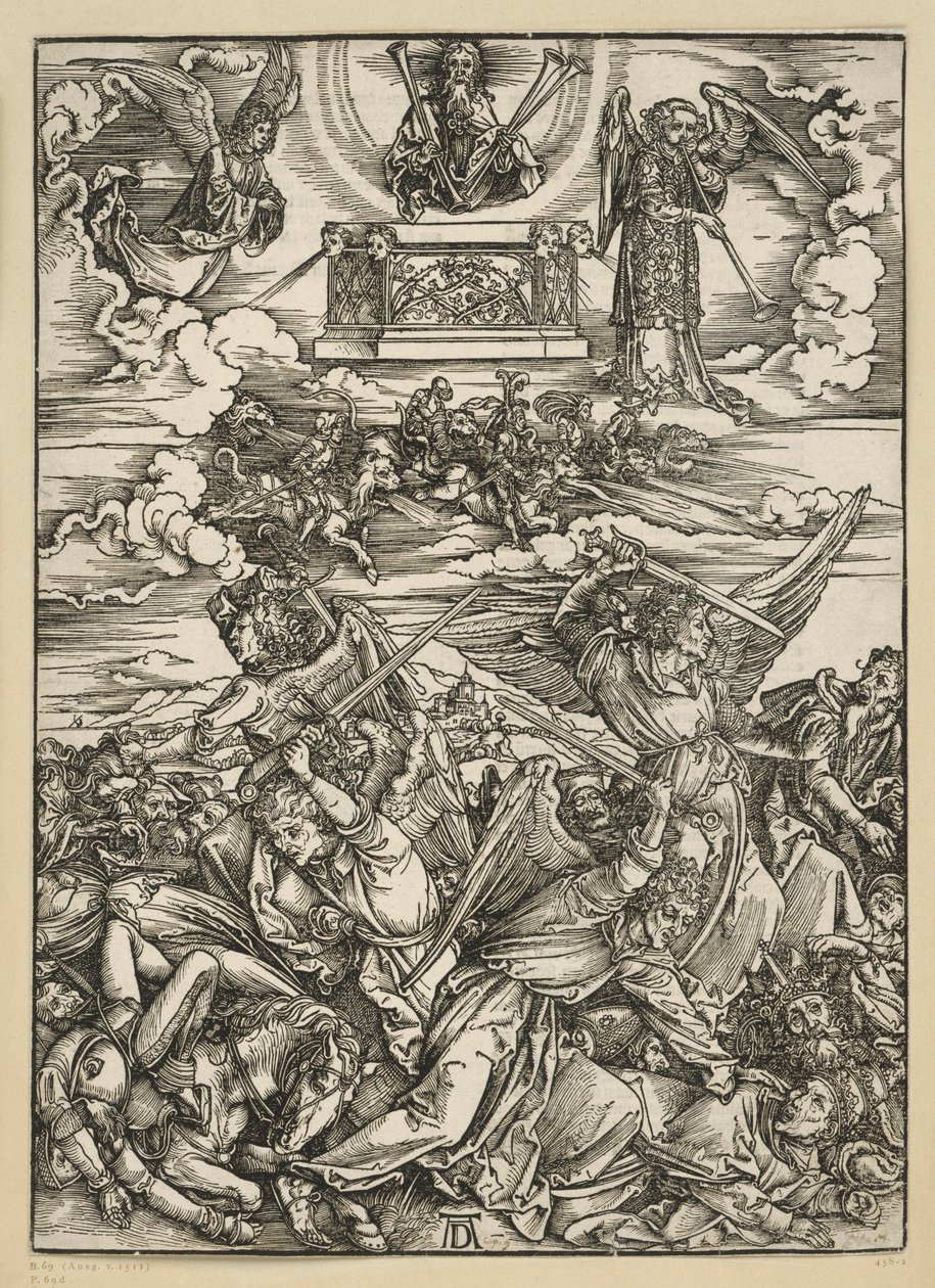De fire hevnenglene (Apokalypsen) av Albrecht Dürer