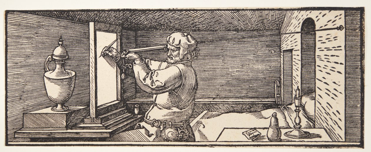 Tegner som tegner en vase av Albrecht Dürer