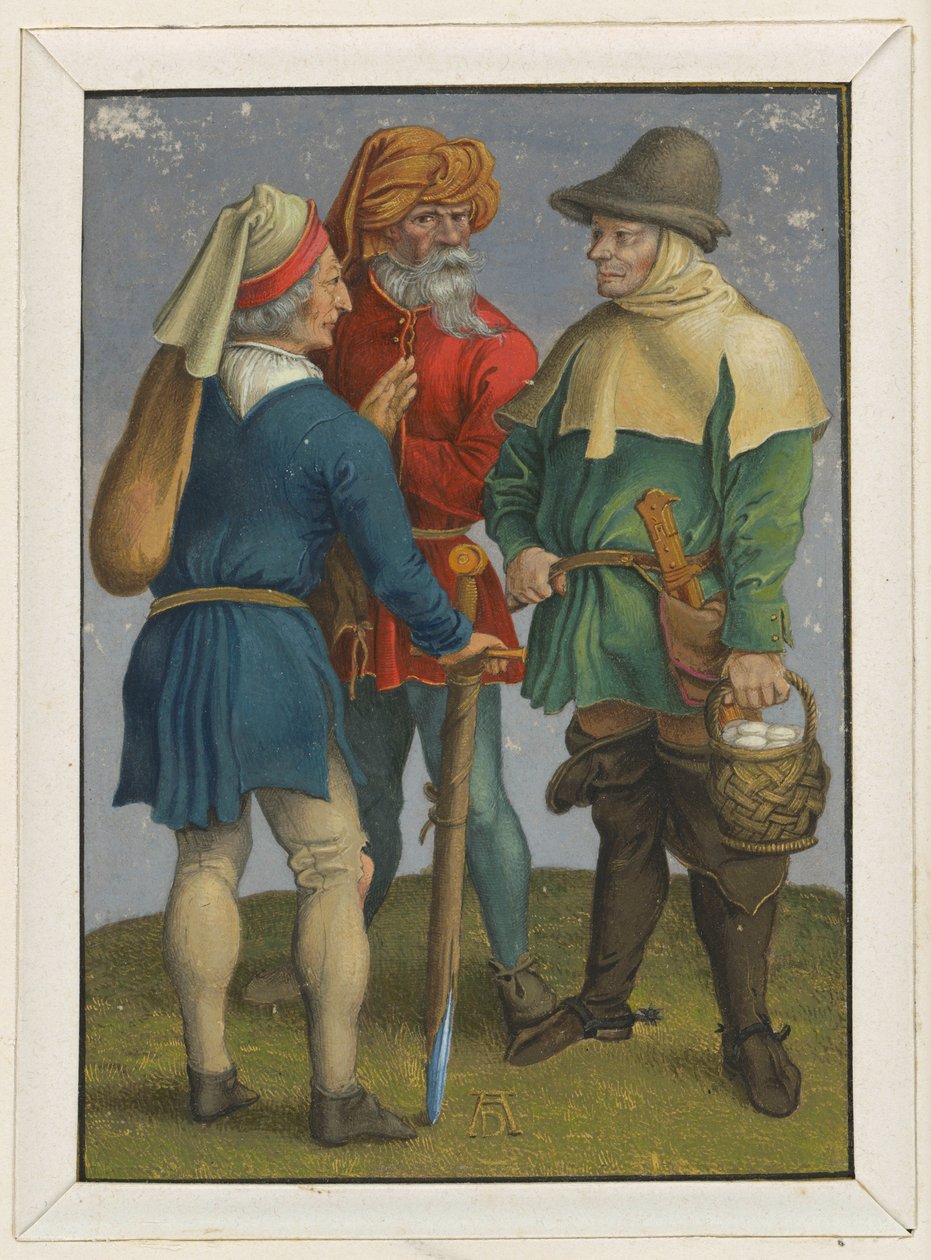 Tre bønder i samtale av Albrecht Dürer