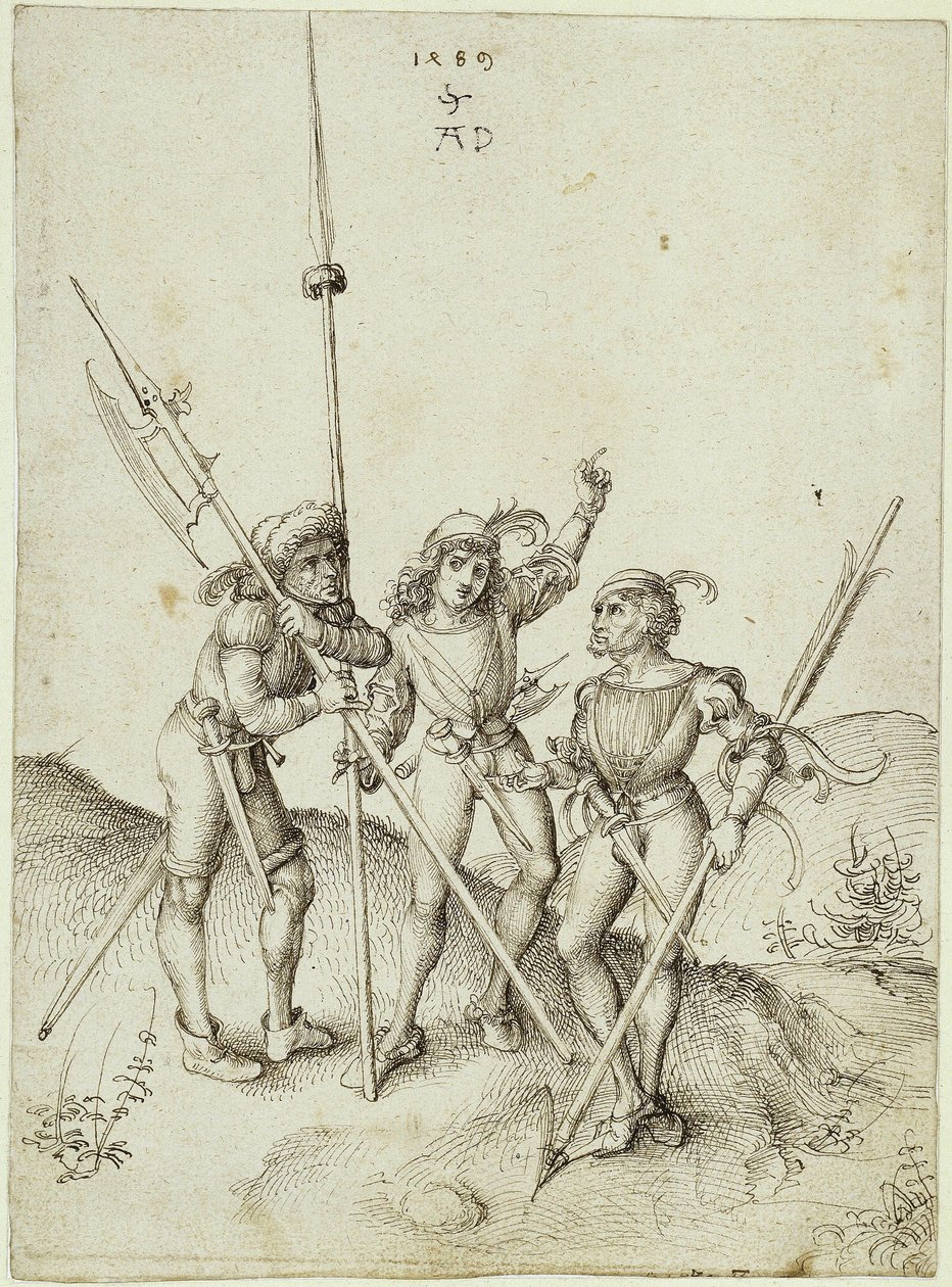 Tre landsknekter av Albrecht Dürer
