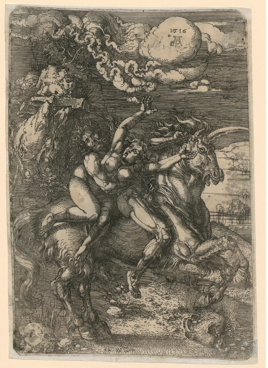 Bortføring på enhjørningen av Albrecht Dürer