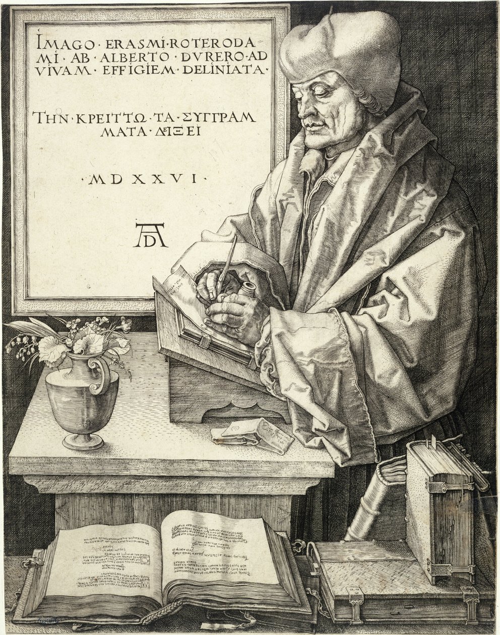Erasmus von Rotterdam (Bartsch 107) av Albrecht Dürer