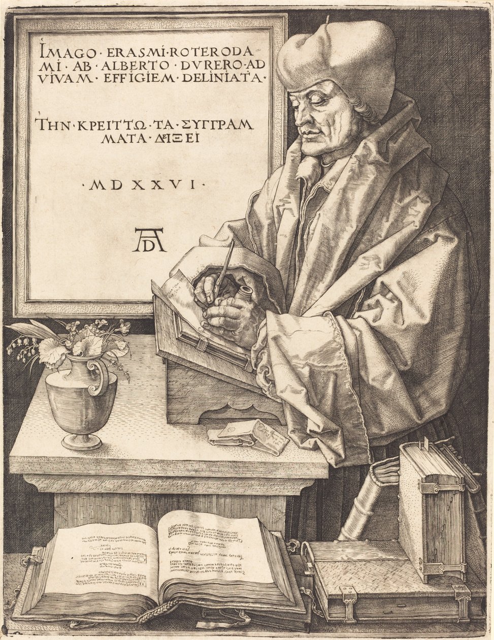 Erasmus av Rotterdam av Albrecht Dürer