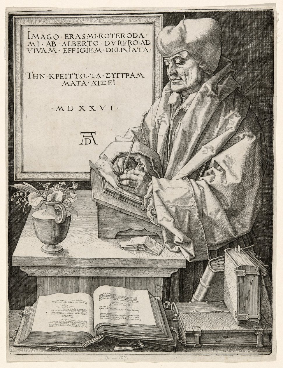 Erasmus av Rotterdam av Albrecht Dürer