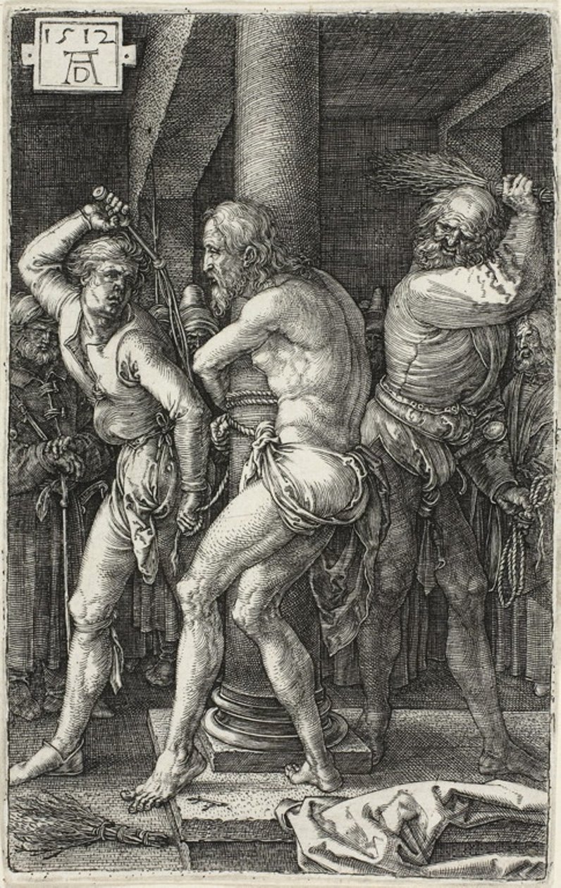 Flagelering, fra The Engraved Passion av Albrecht Dürer