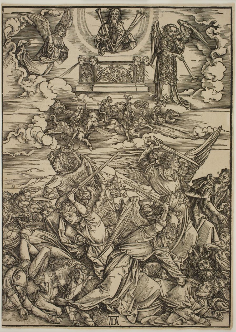 Fire hevnende engler fra Eufrat av Albrecht Dürer