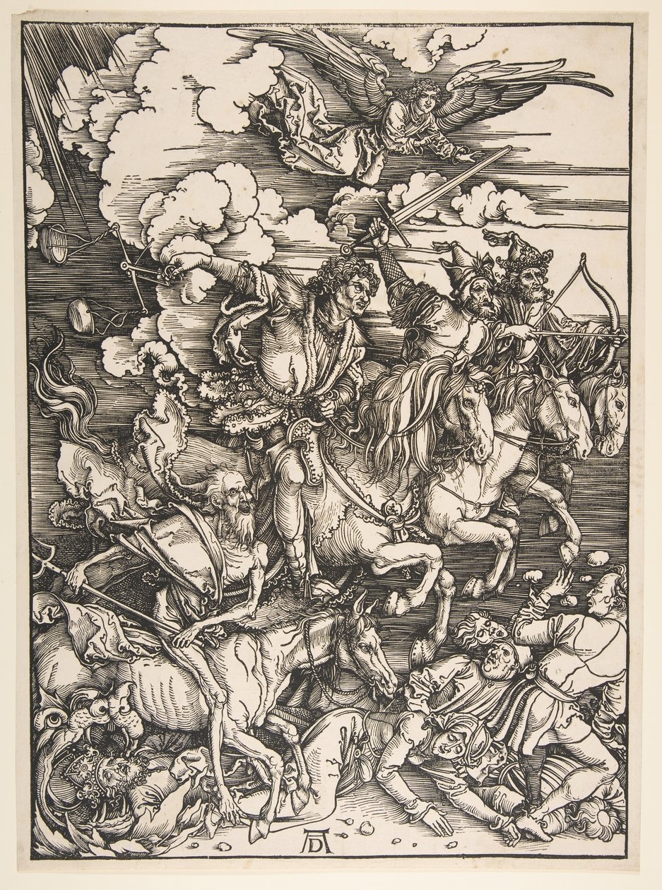 Four Horsemen of the Apocalypse, ca. 14971498. av Albrecht Dürer