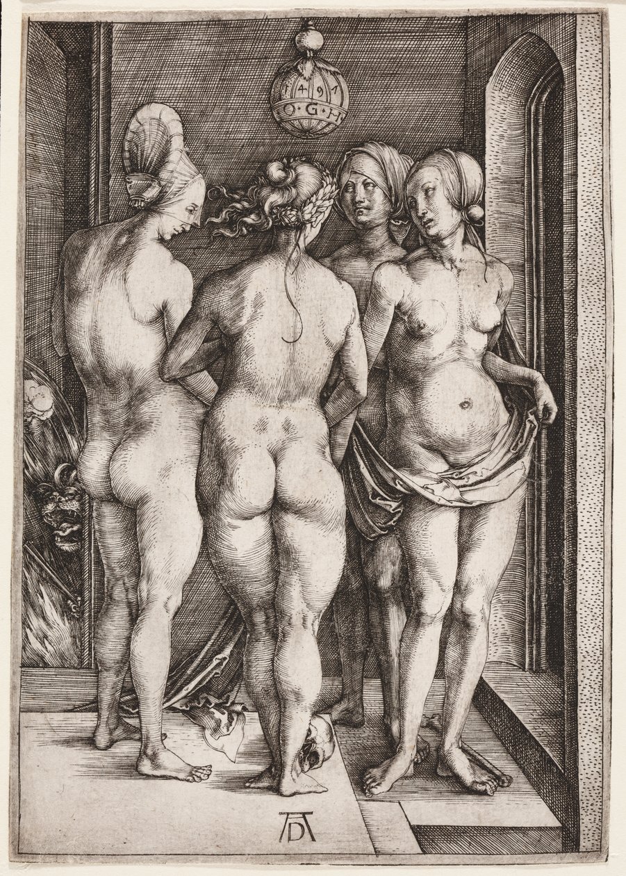 Fire nakne kvinner (De fire heksene) av Albrecht Dürer