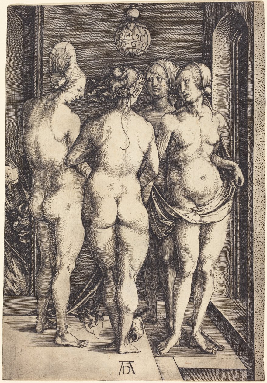 Fire nakne kvinner av Albrecht Dürer
