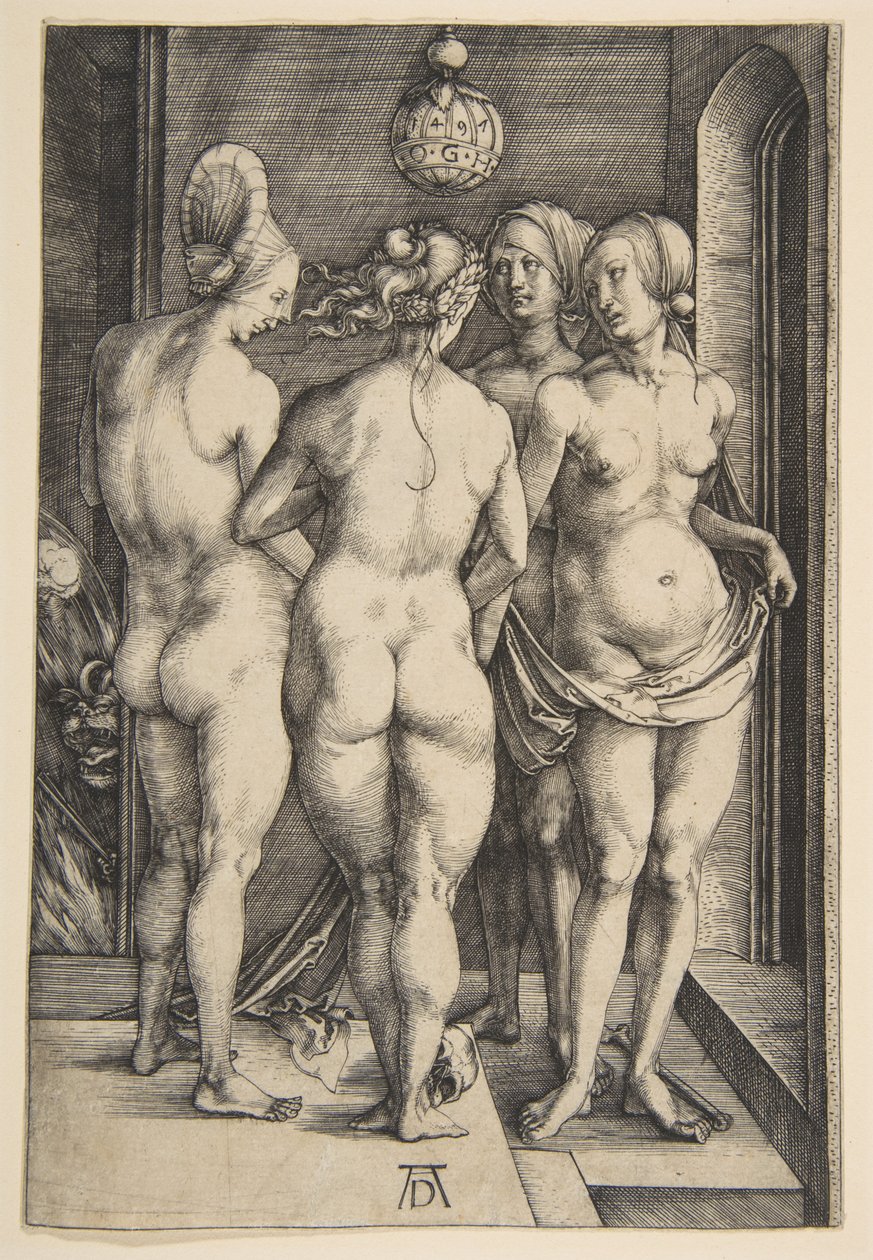 Fire nakne kvinner av Albrecht Dürer