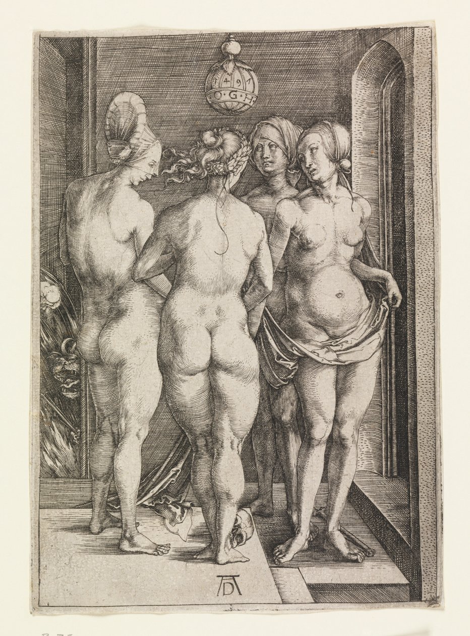 Fire nakne kvinner (De fire heksene) av Albrecht Dürer