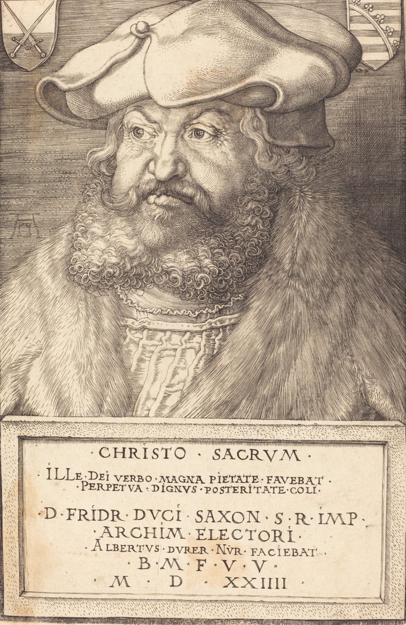 Fredrik den vise, kurfyrst av Sachsen, 1524. av Albrecht Dürer