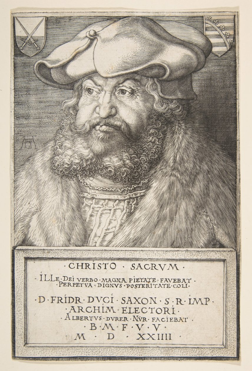 Fredrik den vise, kurfyrst av Sachsen, 1524. av Albrecht Dürer