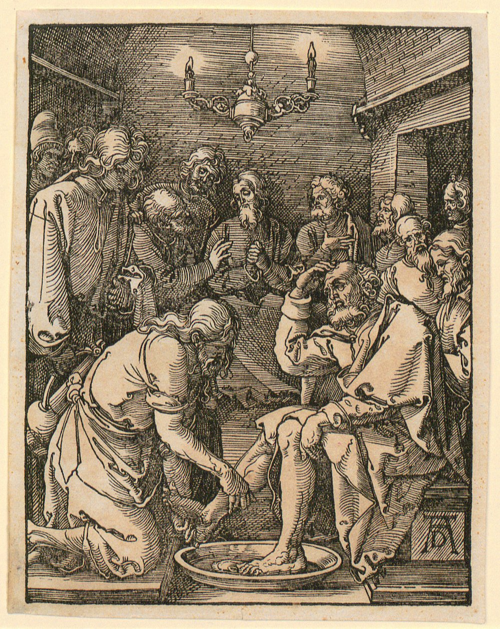Fotvaskingen, tavle 10 fra serien «Den lille tresnittpasjonen» av Albrecht Dürer