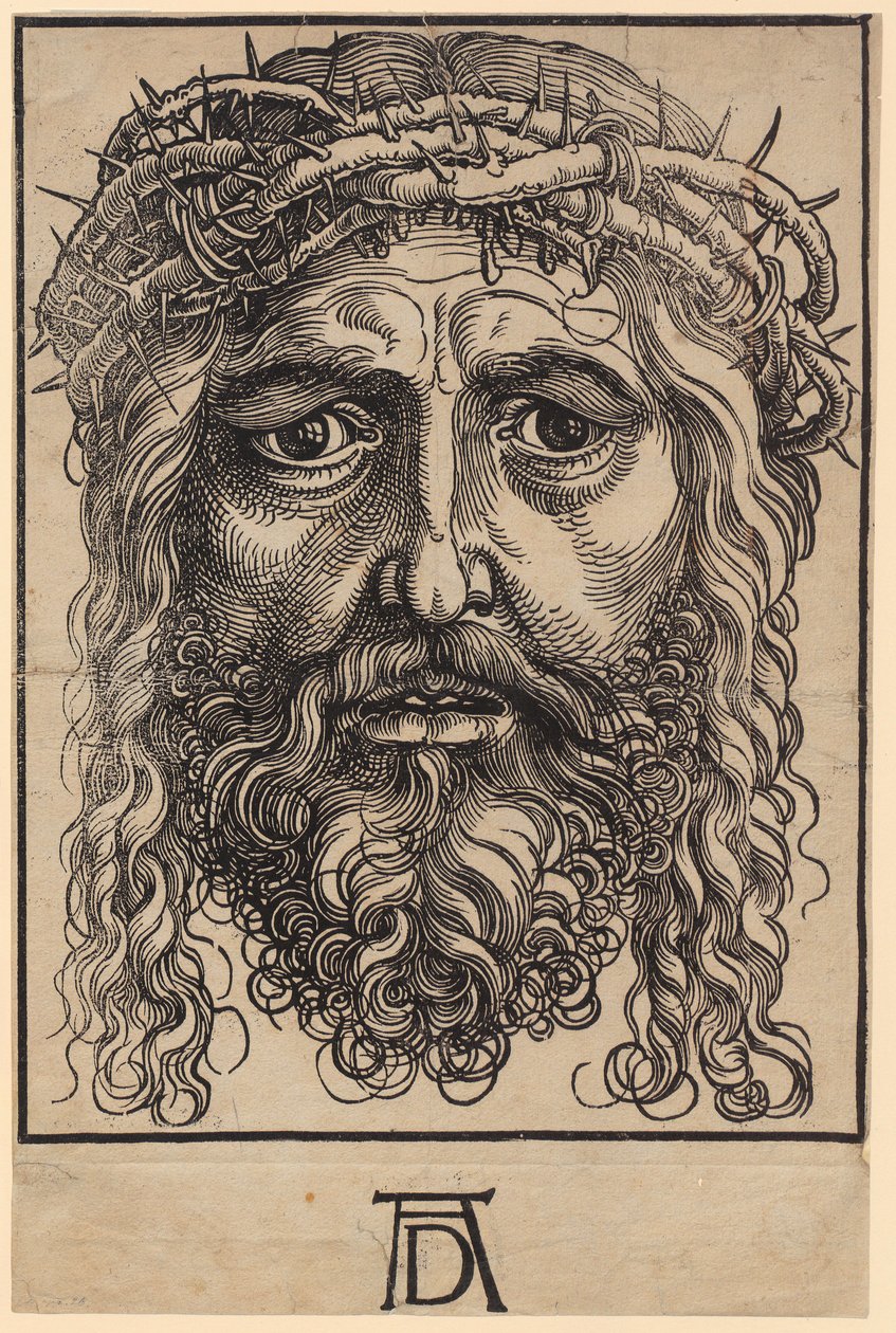 Stort Kristushode med tornekrone av Albrecht Dürer