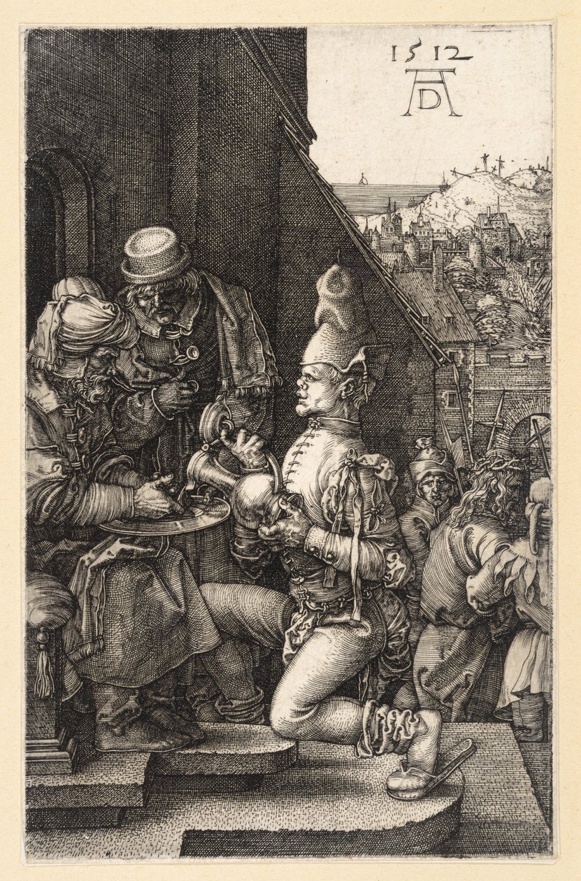 Pilatus vasker hendene sine (Kobberstikkpasjonen) av Albrecht Dürer