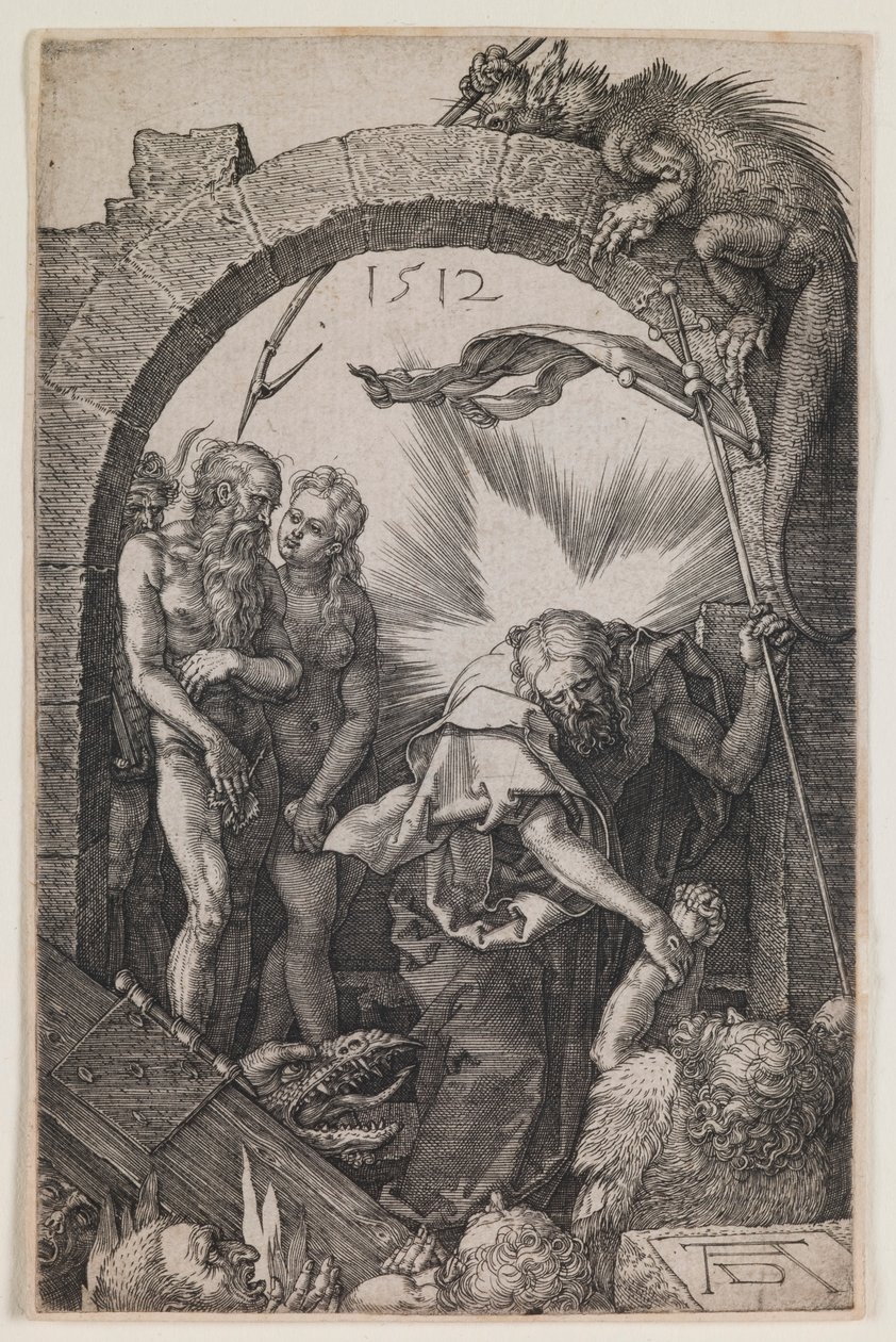 Harrowing of Hell, fra serien "The Engraved Passion" av Albrecht Dürer