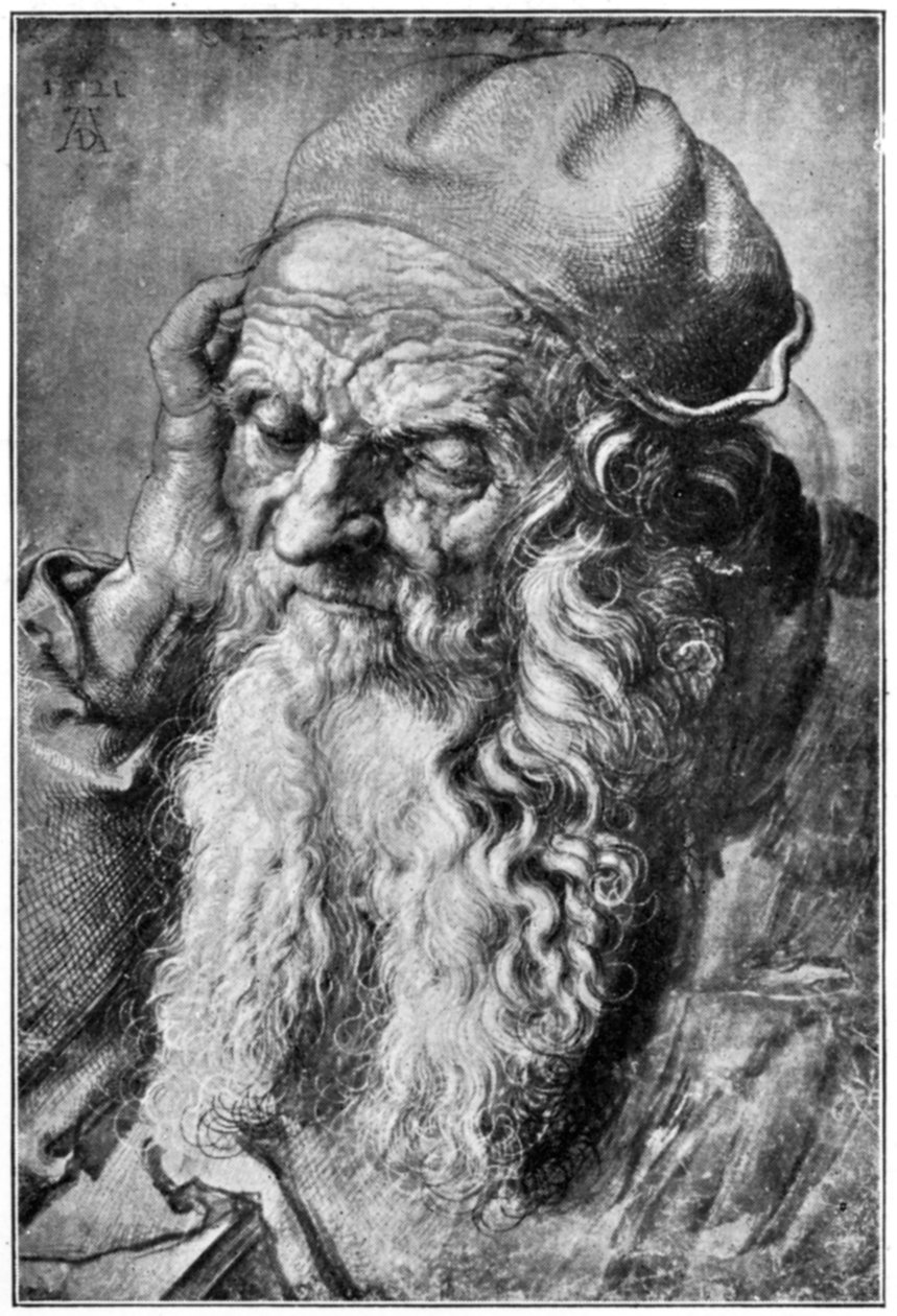 Head of Old Man, sent på 1400-tallet - begynnelsen av 1500-tallet, 1912. av Albrecht Dürer