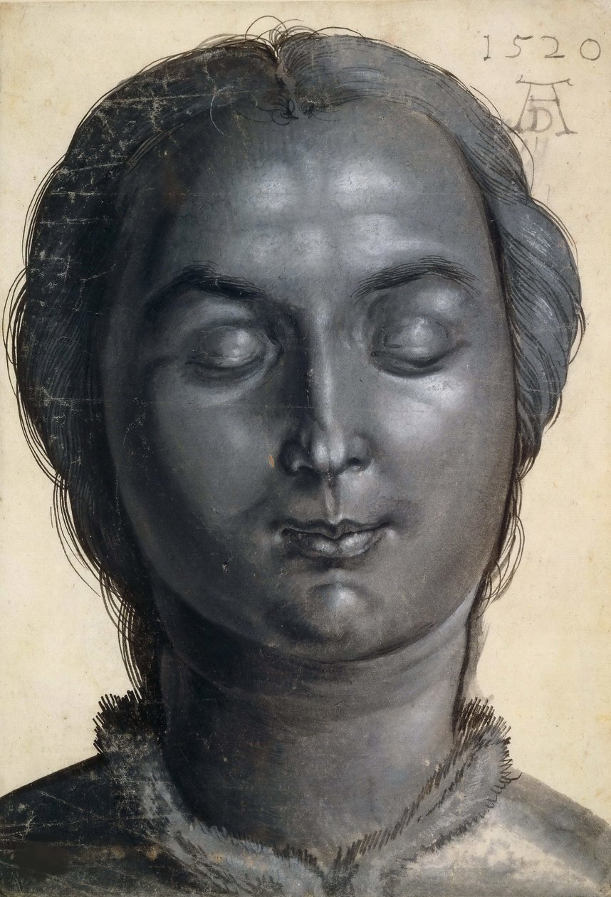 Hodet til en kvinne, 1520. av Albrecht Dürer