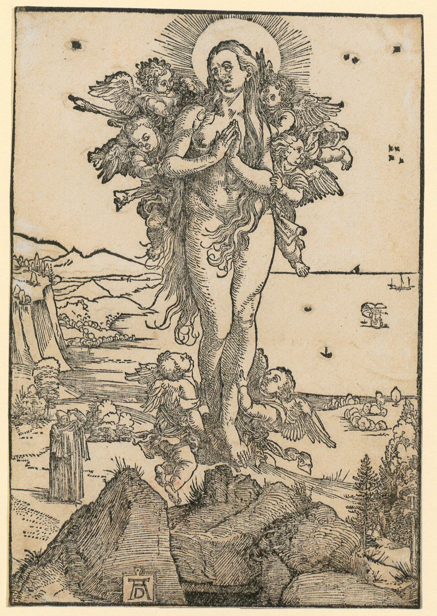 De hellige biskopene Nikolaus, Ulrich og Erasmus av Albrecht Dürer
