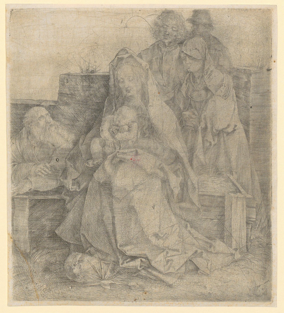 Den hellige familie, seks figurer av Albrecht Dürer