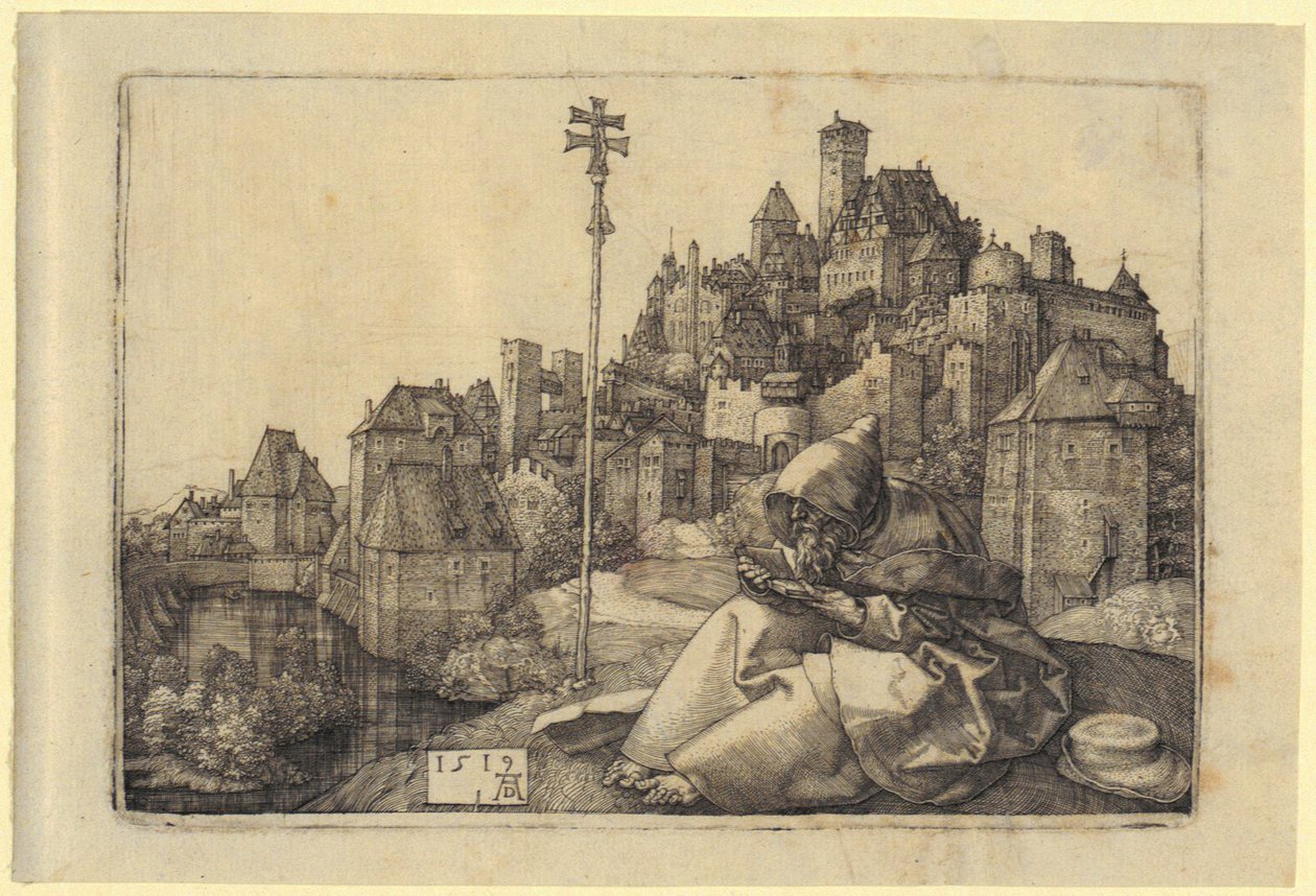 Sankt Antonius foran byen av Albrecht Dürer