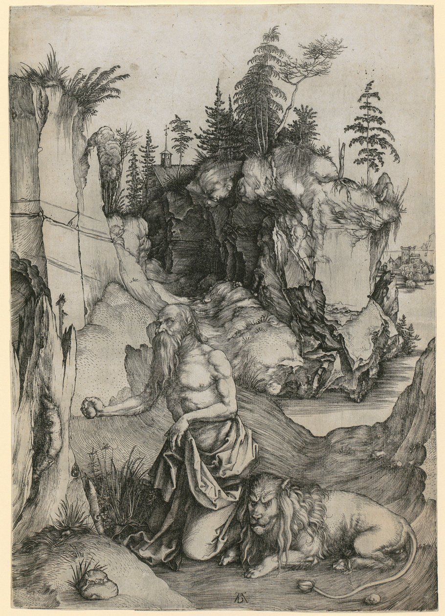 Den hellige Hieronymus i ørkenen av Albrecht Dürer