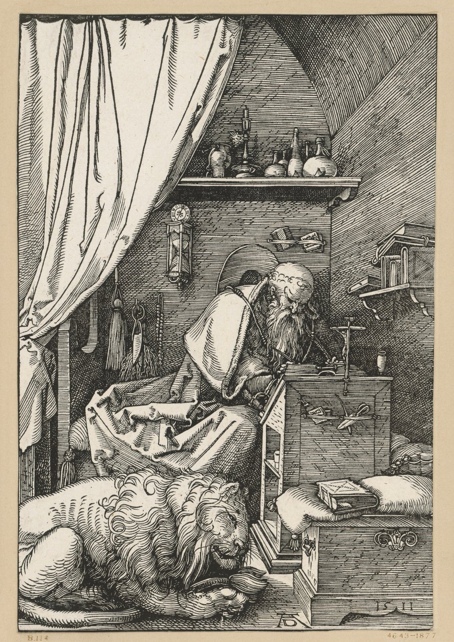 Den hellige Hieronymus i sin celle av Albrecht Dürer