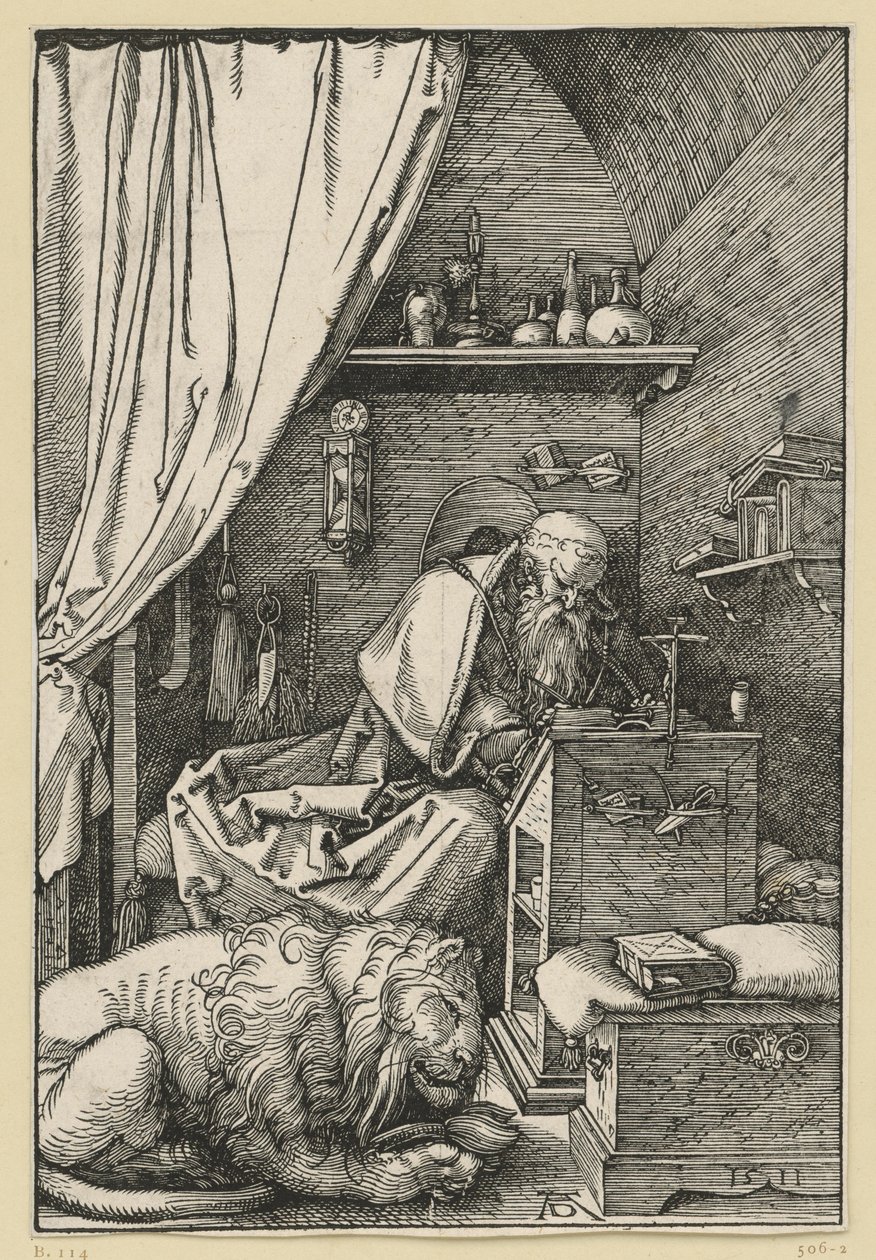 Den hellige Hieronymus i sin celle av Albrecht Dürer