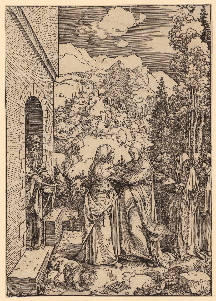 «Heimsuchung», side 9 i serien «Das Marienleben» av Albrecht Dürer