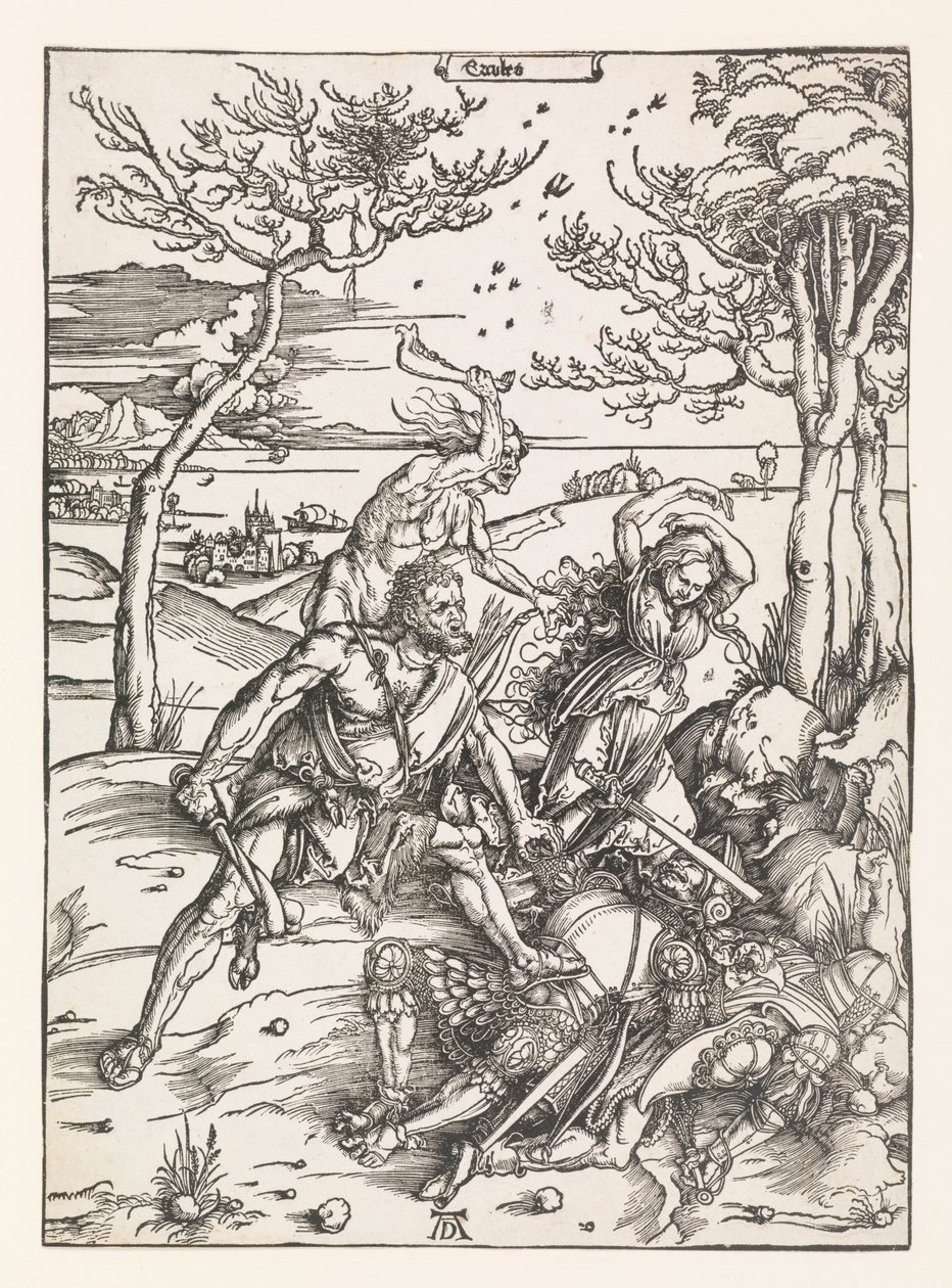 Hercules erobrer Molionide-tvillingene av Albrecht Dürer