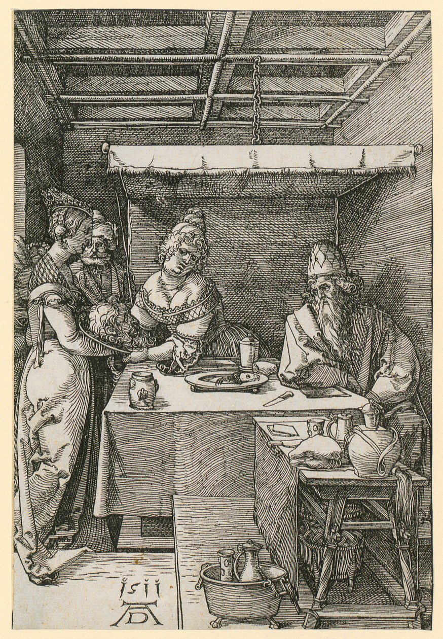 Herodias tar imot Johannes’ hode av Albrecht Dürer