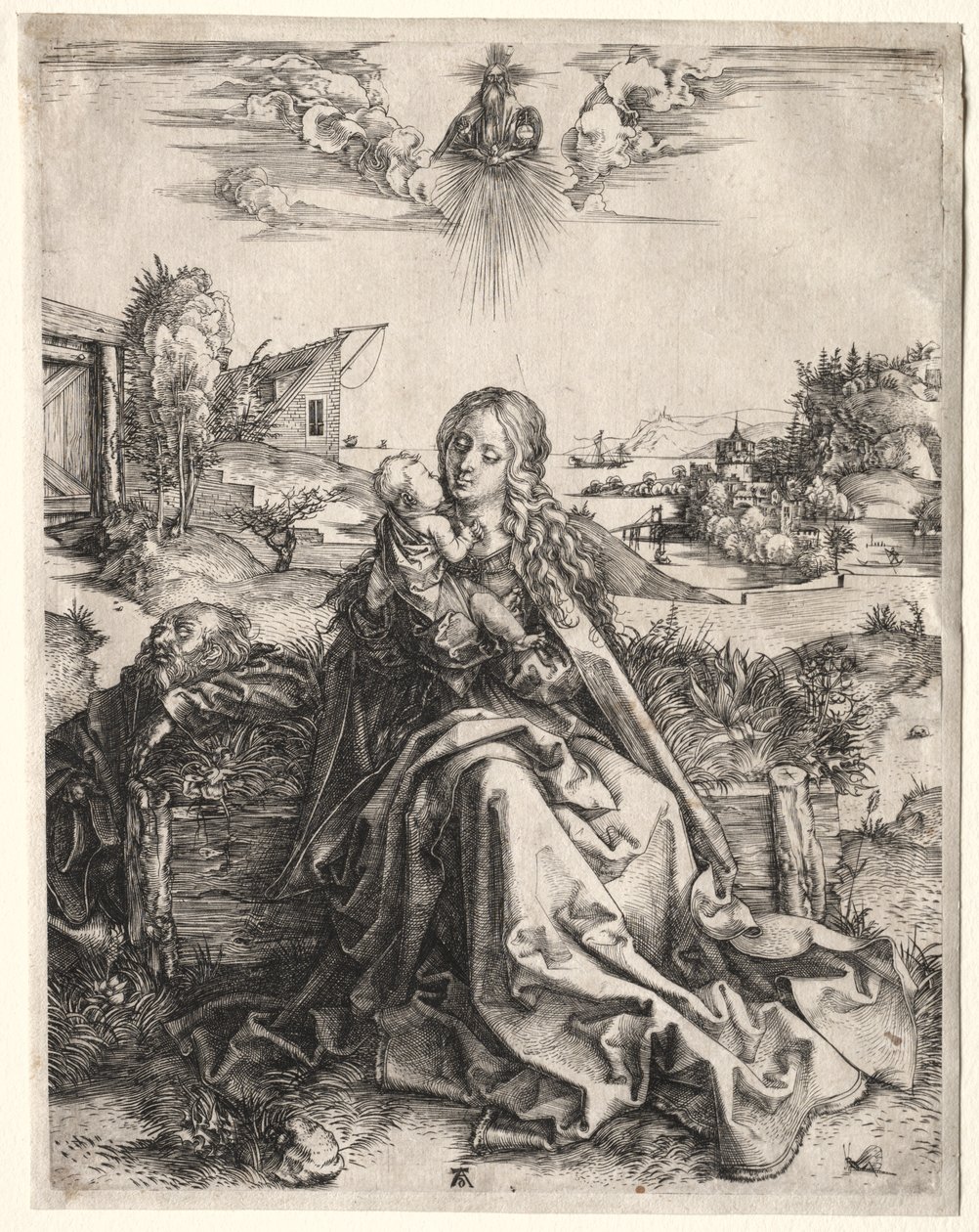 Hellig familie med sommerfuglen av Albrecht Dürer