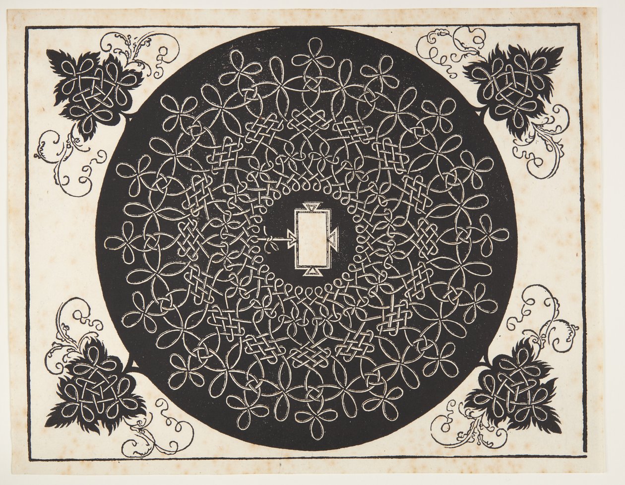 Interlaced ledningsmønster med avlangt skjold av Albrecht Dürer