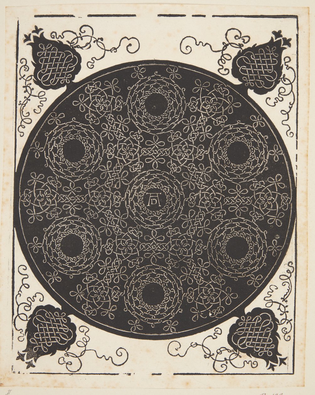 Interlaced snormønster med syv kranser av Albrecht Dürer