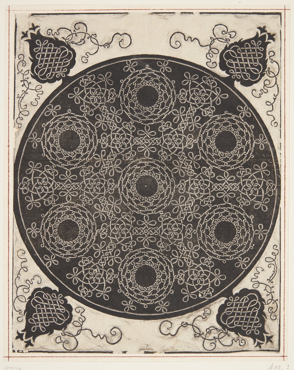 Interlaced snormønster med syv kranser av Albrecht Dürer
