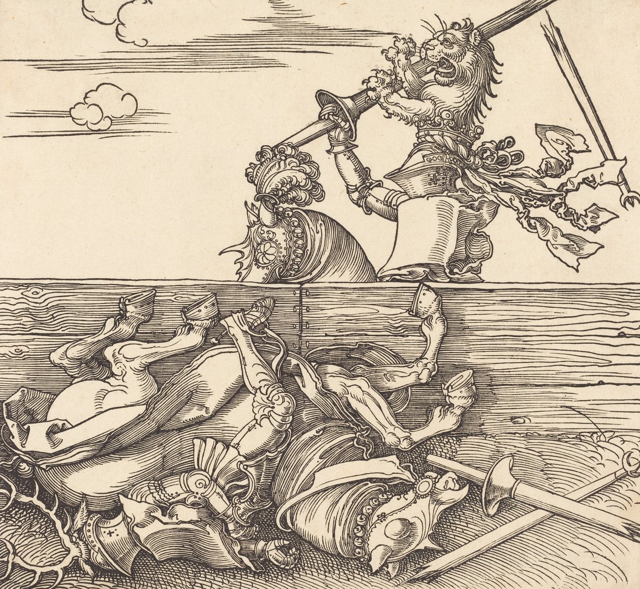Italian Joust, ca. 1516. av Albrecht Dürer