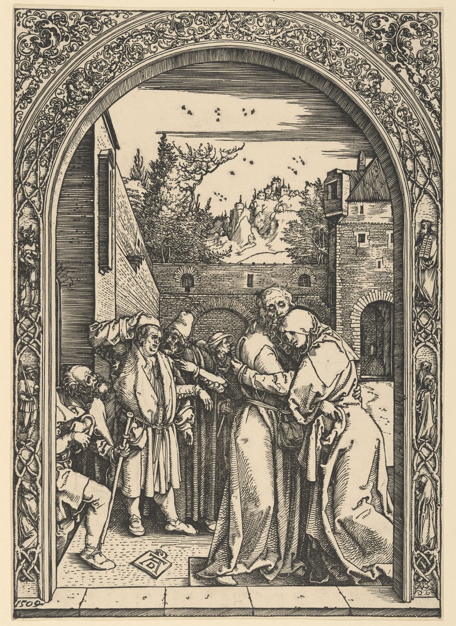 Joakim og Anna ved Den gylne port, fra Jomfru Marias liv av Albrecht Dürer