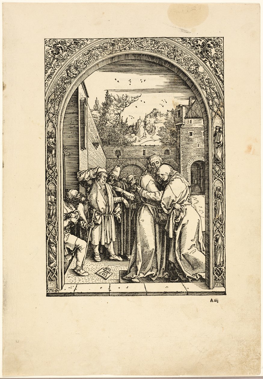 Joachim og St. Anne møtes ved Golden Gate, fra The Life of the Virgin av Albrecht Dürer