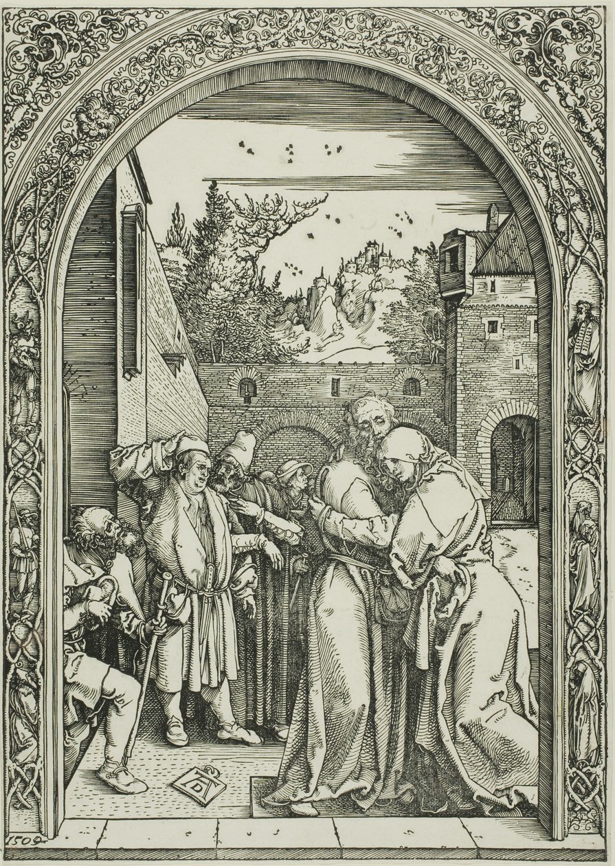 Joachim og St. Anne møtes ved Golden Gate, fra The Life of the Virgin av Albrecht Dürer