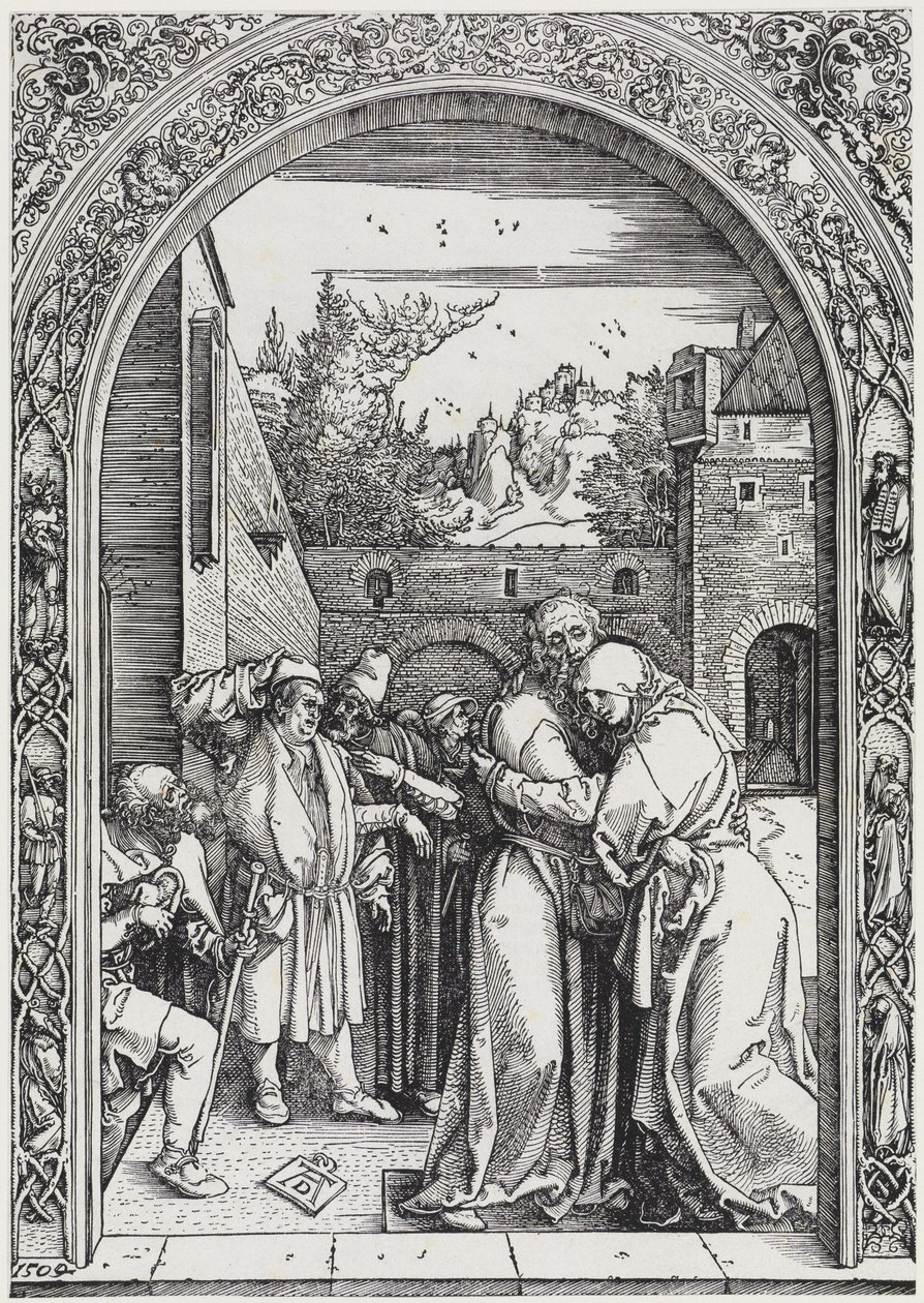 Joakim og Anna under Den gylne port av Albrecht Dürer
