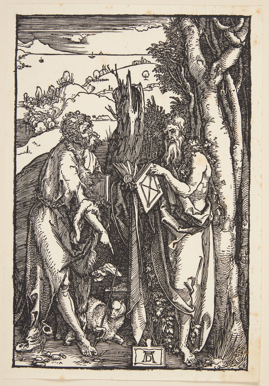 Døperen Johannes og St. Onuphrius i villmarken av Albrecht Dürer