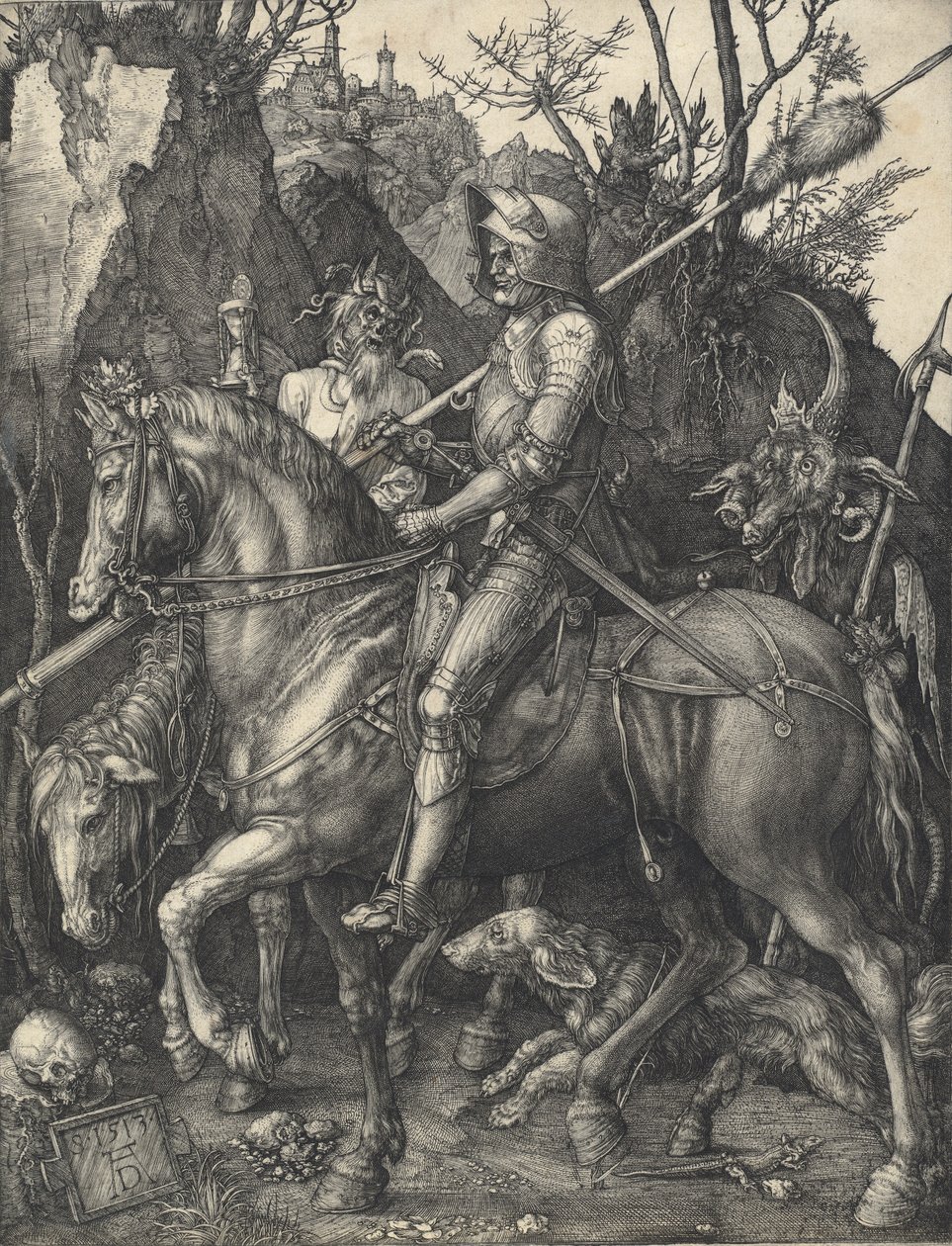Ridder, død og djevel, 1513. av Albrecht Dürer