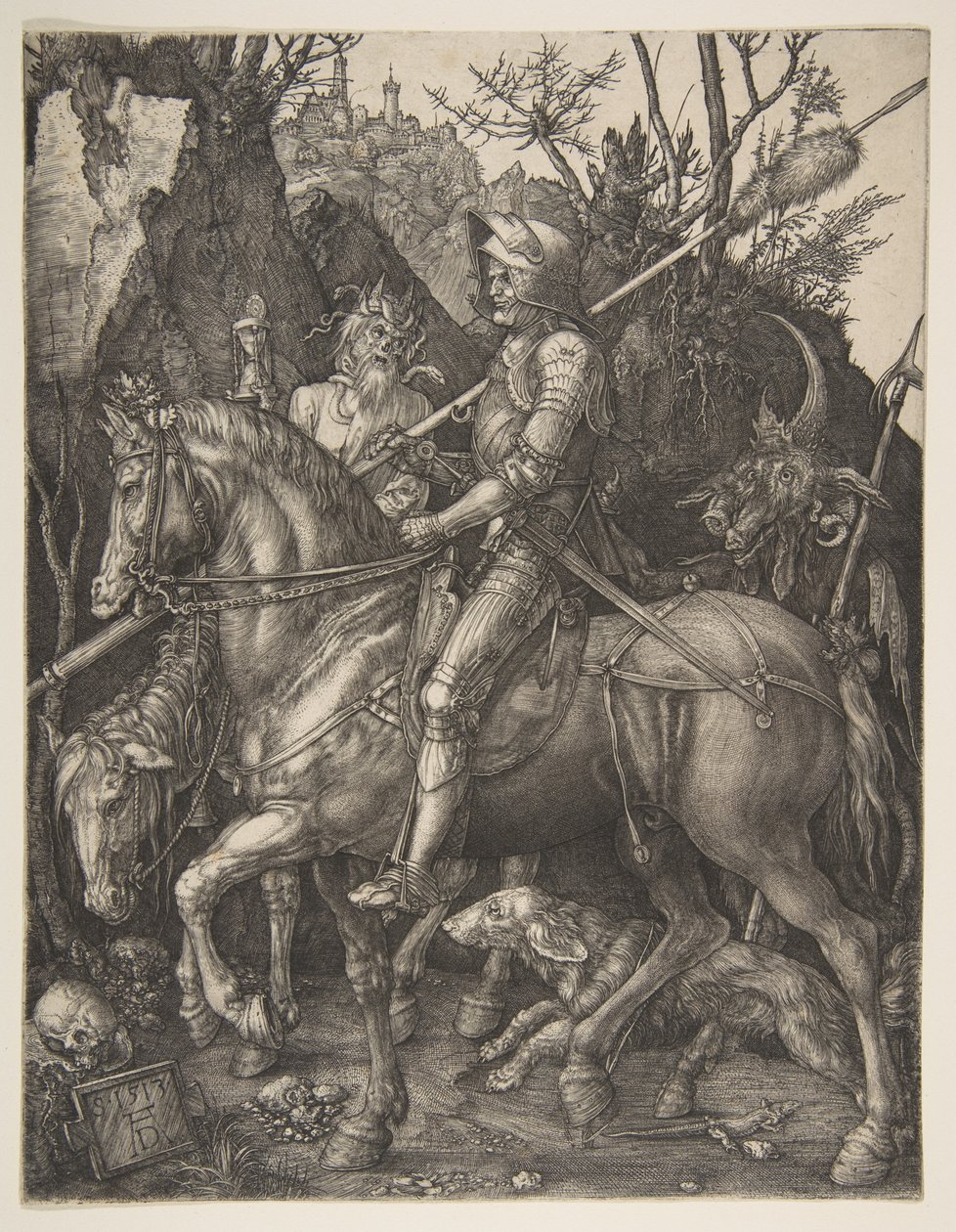 Ridderen, døden og djevelen av Albrecht Dürer